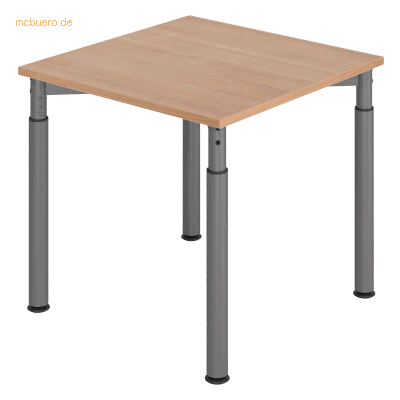 Hammerbacher YS08 Höhenverstellbarer Schreibtisch - Nussbaum, 80x80cm Hammerbacher YS08 Höhenverstellbarer Schreibtisch - Nussbaum, 80x80cm