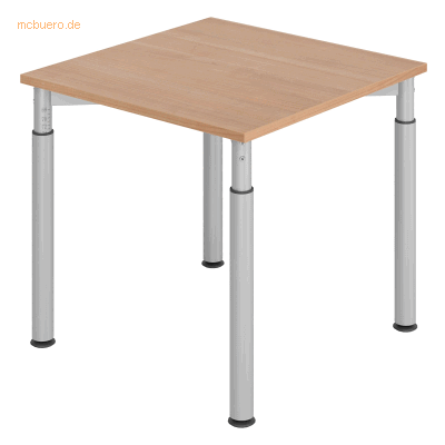 Hammerbacher Höhenverstellbarer Schreibtisch - Nussbaum - 80x80 - Büromöbel Hammerbacher Höhenverstellbarer Schreibtisch - Nussbaum - 80x80 - Büromöbel