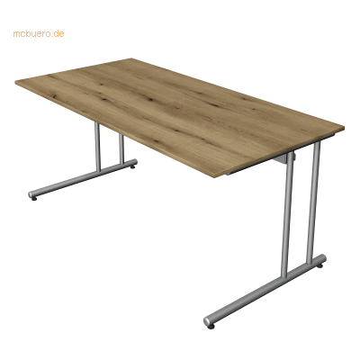 Kerkmann Start Up Schreibtisch - Silber, Eiche, 160x80cm Kerkmann Start Up Schreibtisch - Silber, Eiche, 160x80cm