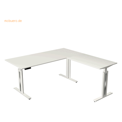 Kerkmann Sitz-/Stehtisch Move 3 BxTxH 180x180x72-120cm + Anbautisch we Kerkmann Sitz-/Stehtisch Move 3 BxTxH 180x180x72-120cm + Anbautisch we