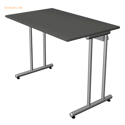 Kerkmann Schreibtisch - 100x60cm, Anthrazit, Stahl C-Fuß Kerkmann Schreibtisch - 100x60cm, Anthrazit, Stahl C-Fuß