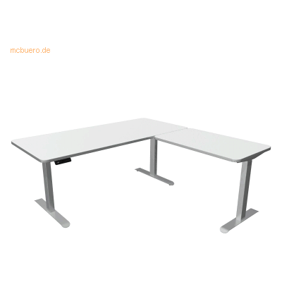Kerkmann Move 3 Premium Elektrischer Höhenverstellbarer Schreibtisch - Weiß, L-Form Kerkmann Move 3 Premium Elektrischer Höhenverstellbarer Schreibtisch - Weiß, L-Form