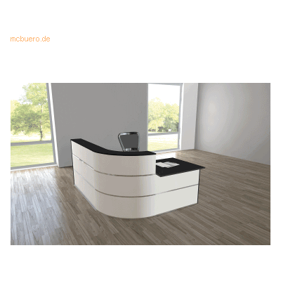 Kerkmann Modell Cento 4 Weiß/Anthrazit Theke Kerkmann Modell Cento 4 Weiß/Anthrazit Theke