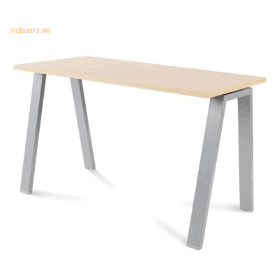 Kaiserkraft Weiß Schreibtisch - A-Frame, 1200x600mm, Buche/Grau - Schreibtisch Kaiserkraft Weiß Schreibtisch - A-Frame, 1200x600mm, Buche/Grau - Schreibtisch