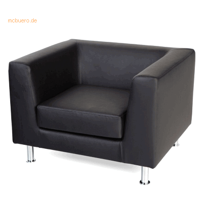 Rocada Wartezimmersessel 1-Sitzer Kunstleder schwarz Rocada Wartezimmersessel 1-Sitzer Kunstleder schwarz