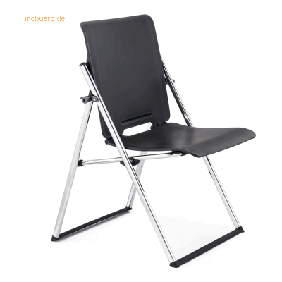 Rocada Bürostuhl / 2 Klappstühle RD-992 schwarz Kunststoff Rocada Bürostuhl / 2 Klappstühle RD-992 schwarz Kunststoff