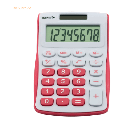 5 x Genie Taschenrechner 120 P 8-stellig pink 5 x Genie Taschenrechner 120 P 8-stellig pink