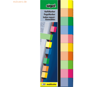 Sigel Haftmarker Multicolor 150x50mm 10 Farben VE=500 Blatt Sigel Haftmarker Multicolor 150x50mm 10 Farben VE=500 Blatt