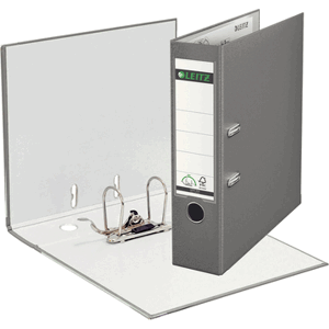 Leitz Ordner A4 PP 180Grad 80mm grau Leitz Ordner A4 PP 180Grad 80mm grau
