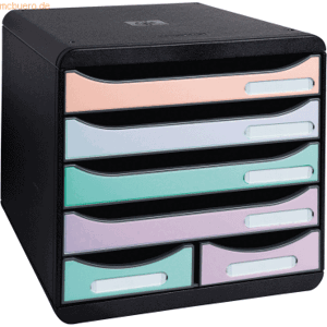 Exacompta Schubladenbox BIG BOX MAXI Aquarell 3127296D 6 Schübe farbig Exacompta Schubladenbox BIG BOX MAXI Aquarell 3127296D 6 Schübe farbig