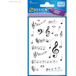 Z-Design Sticker 76x120mm Papier Musik Noten - Sticker Z-Design Sticker 76x120mm Papier Musik Noten - Sticker