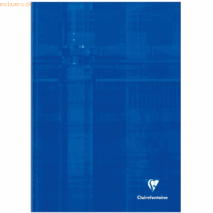 Clairefontaine Kladde A4 Hardcover 90g/qm 96 Blatt liniert farbig sort