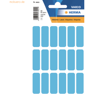 10 x HERMA Vielzweck-Etiketten 12x34mm blau VE=90 Stück 10 x HERMA Vielzweck-Etiketten 12x34mm blau VE=90 Stück