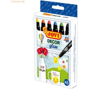 Jovi Wachsmalstifte Jovidecor glass VE=6 Stück sortiert Jovi Wachsmalstifte Jovidecor glass VE=6 Stück sortiert