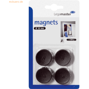 10 x Legamaster Haftmagnet 30 mm 4 Stück schwarz 10 x Legamaster Haftmagnet 30 mm 4 Stück schwarz