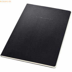Sigel Notizblock Conceptum A4 120 Seiten Hardcover kariert 80g black