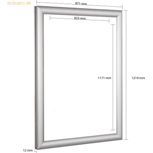 Update Displays Easy-Fix Silber 87x122cm - Displayrahmen A0 Update Displays Easy-Fix Silber 87x122cm - Displayrahmen A0