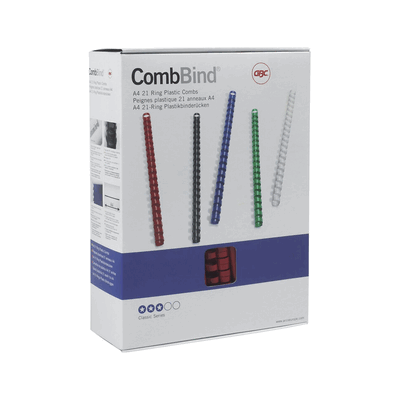 GBC Plastikbinderücken CombBind A4 PVC 51mm VE=50 Stück weiß GBC Plastikbinderücken CombBind A4 PVC 51mm VE=50 Stück weiß
