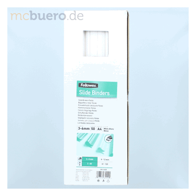 Fellowes Klemmschiene Relido 3-6mm weiß VE=50 Stück Fellowes Klemmschiene Relido 3-6mm weiß VE=50 Stück