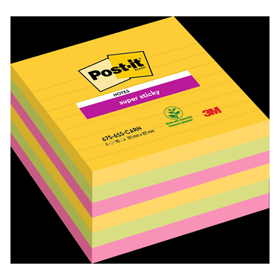 Post-it Haftnotiz Super Sticky Notes - 101 x 101 mm liniert 6x 90 Blat Post-it Haftnotiz Super Sticky Notes - 101 x 101 mm liniert 6x 90 Blat
