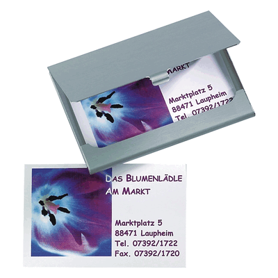 Sigel Visitenkartenetui 91x58mm Alu silber matt Sigel Visitenkartenetui 91x58mm Alu silber matt