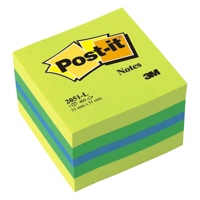 Post-it Notes Haftnotizwürfel 51x51mm VE=400 Blatt limone Post-it Notes Haftnotizwürfel 51x51mm VE=400 Blatt limone