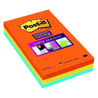 Post-it Notes Haftnotizen 102x152mm liniert ultraorange/limettengrün/b Post-it Notes Haftnotizen 102x152mm liniert ultraorange/limettengrün/b