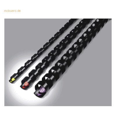 GBC Binderücken ProComb 21 Ringe 19mm schwarz VE=100 Stück GBC Binderücken ProComb 21 Ringe 19mm schwarz VE=100 Stück
