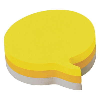 Post-it Notes Haftnotizwürfel Stanzform Sprechblase Post-it Notes Haftnotizwürfel Stanzform Sprechblase