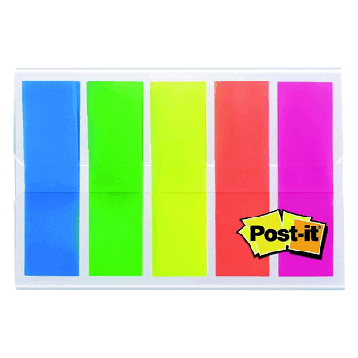 Post-it Index Index transparent Film 11,9x43,2mm 5 Farben VE=100 Strei Post-it Index Index transparent Film 11,9x43,2mm 5 Farben VE=100 Strei