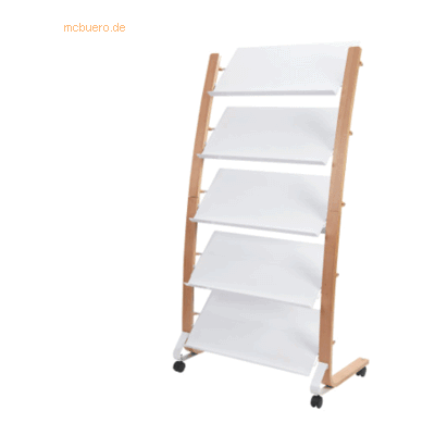 Alba Prospektständer DD5GMW BC 5x3 Fächer holz/stahl Alba Prospektständer DD5GMW BC 5x3 Fächer holz/stahl
