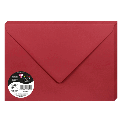 10 x Clairefontaine Briefumschlag C5 120g/qm kirschrot VE=20 Stück 10 x Clairefontaine Briefumschlag C5 120g/qm kirschrot VE=20 Stück