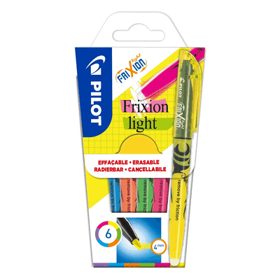 Pilot Textmarker FriXion Light Soft - M 6er Etui pastell. Pilot Textmarker FriXion Light Soft - M 6er Etui pastell.