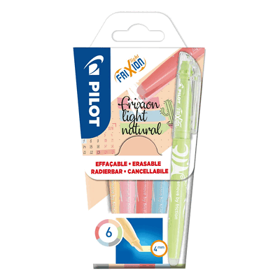 Pilot Textmarker FriXion Light Natural - M 6er Etui. Pilot Textmarker FriXion Light Natural - M 6er Etui.