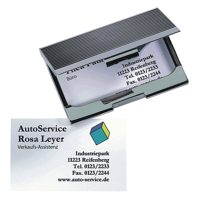 Sigel Visitenkartenbox 91x56mm chrom Sigel Visitenkartenbox 91x56mm chrom