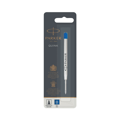 Parker Kugelschreibermine QUINK - dokumentenecht B blau. Parker Kugelschreibermine QUINK - dokumentenecht B blau.
