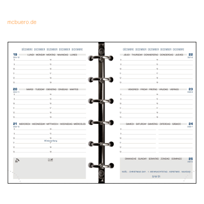 Quo Vadis Timer Kalender 1 Woche auf 2 Seiten 8,1x12,6cm 2026 Quo Vadis Timer Kalender 1 Woche auf 2 Seiten 8,1x12,6cm 2026