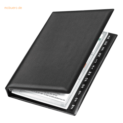 Veloflex Visitenkartenringbuch 145x225mm schwarz Veloflex Visitenkartenringbuch 145x225mm schwarz