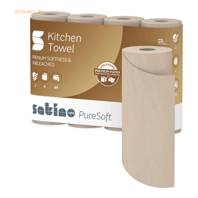 Satino Küchenrolle PureSoft 175890 4 Stück Satino Küchenrolle PureSoft 175890 4 Stück