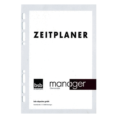 BSB Ersatzeinlage Manager - A5 komplett Set. BSB Ersatzeinlage Manager - A5 komplett Set.