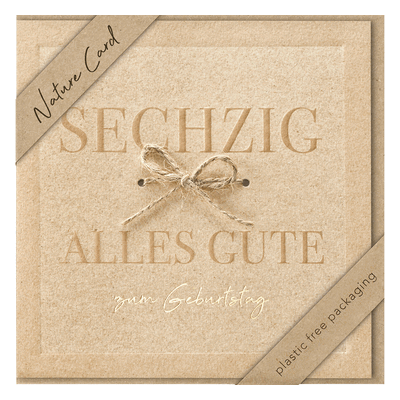 3 x bsb Geburtstagskarte Zahl 60 - Natur Card inkl. Umschlag. 3 x bsb Geburtstagskarte Zahl 60 - Natur Card inkl. Umschlag.