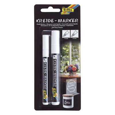 Folia Weiße Flüssigkreidemarker-Set - Set aus 2 Folia Weiße Flüssigkreidemarker-Set - Set aus 2