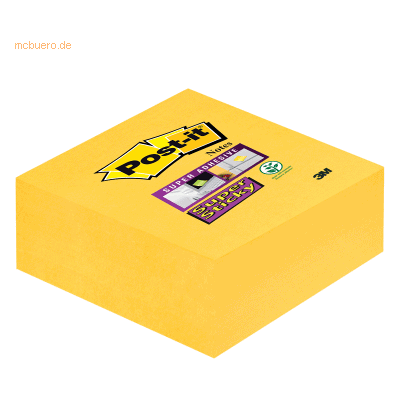 Post-it Haftnotiz Super Sticky Würfel 76x76mm 270 Blatt narzissengelb Post-it Haftnotiz Super Sticky Würfel 76x76mm 270 Blatt narzissengelb
