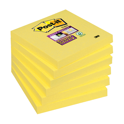 Post-it Haftnotiz Super Sticky Notes - 76 x 76 mm 6x 90 Blatt narzisse Post-it Haftnotiz Super Sticky Notes - 76 x 76 mm 6x 90 Blatt narzisse