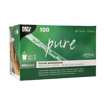 Papstar - Becherbanderole - Wärmeisolierende Hülse - 100 x - Becherbanderole Papstar - Becherbanderole - Wärmeisolierende Hülse - 100 x - Becherbanderole