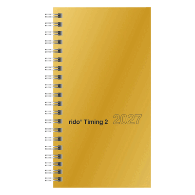 Rido Taschenkalender Timing 2 9,3x17,2cm 1 Woche/2 Seiten Glanzkarton- Rido Taschenkalender Timing 2 9,3x17,2cm 1 Woche/2 Seiten Glanzkarton-
