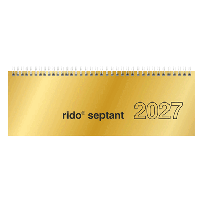 Rido Schreibtischquerkalender Septant 30,5x10,5cm 1 Woche/2 Seiten Chr Rido Schreibtischquerkalender Septant 30,5x10,5cm 1 Woche/2 Seiten Chr