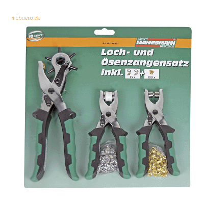 Brüder Mannesmann Loch-/Ösenzange M10993 Set Brüder Mannesmann Loch-/Ösenzange M10993 Set