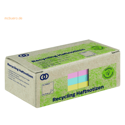 Soennecken Haftnotiz oeco 5877 RC 75x75mm 100 Blatt sortiert 12 Stück Soennecken Haftnotiz oeco 5877 RC 75x75mm 100 Blatt sortiert 12 Stück
