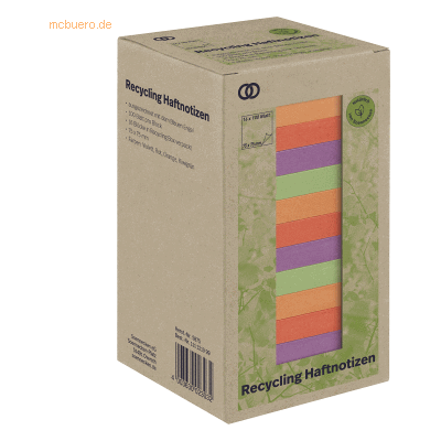Soennecken Haftnotiz oeco 5875 RC 75x75mm 100 Blatt sortiert 16 Stück Soennecken Haftnotiz oeco 5875 RC 75x75mm 100 Blatt sortiert 16 Stück